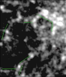 Cas A. There are significant correlations between the radio emission and the continuum-dominated X-ray emission as shown by the green lines.