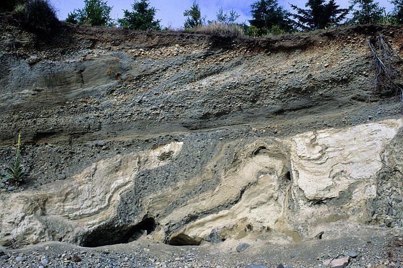 that observed within Loch Ness, with glaciofluvial sedimentation occurring above glaciolacustrine deposition and below a Holocene drape facies. Figure 6.5.