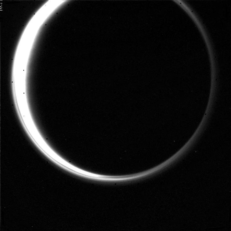 Titan from the nightside showing detached