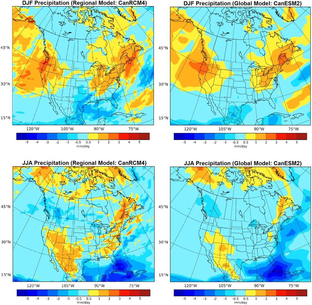 3.4.1 Canadian regional climate model A new regional climate model, CanRCM4, has been developed based on the physics used in the Canadian Earth System Model (CanESM2).