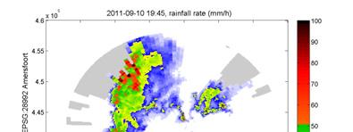 As a last step, the rainfall rate is mapped from the radar-centred polar coordinate