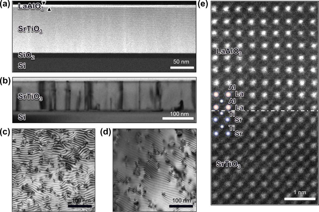 S.-H. Baek, C.-B. Eom / Acta Materialia xxx (2012) xxx xxx 13 Fig. 15. (a) Cross-sectional HAADF image of a 5 nm thick LAO/annealed TiO 2 -terminated STO/Si.
