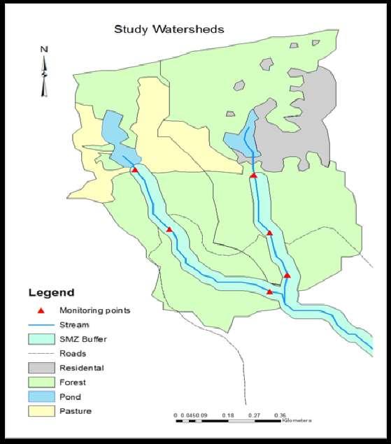 STUDY DESIGN Land use/land cover W W1 E W1 6 sub-watersheds W 1