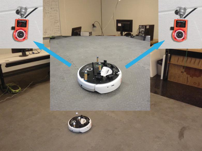 WMR are adopted from an autonomous three-wheeled mobile robot made by Quanser Inc., as shown in Eq. 5.1 and Fig. 5.1. m = 2kg, I = 0.017Kg.m 2, v max = 0.3m/s, ω max = 1.5rad/s, (5.1) a max = 0.