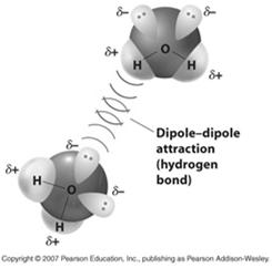 Interparticle Attractions Ion dipole The attraction between an ion and a dipole. Example: NaCl in water.