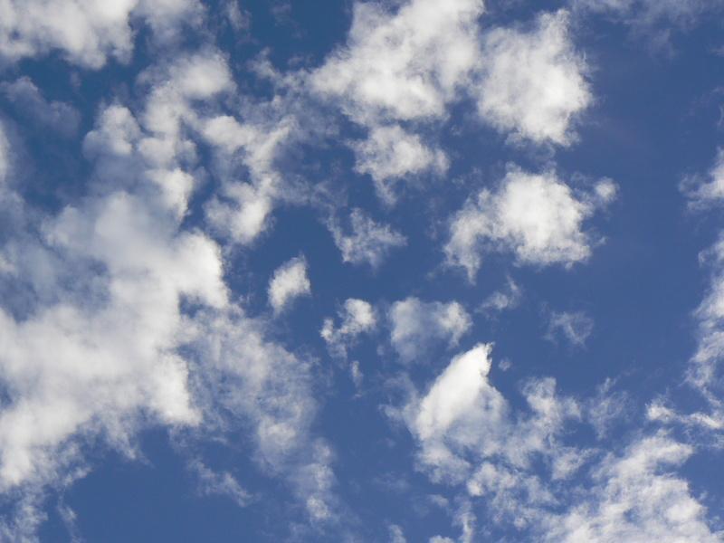 When clouds begin to form in a clear, blue sky, it looks like a new material is being formed but this is not true. The air is full of many water molecules that we cannot see.