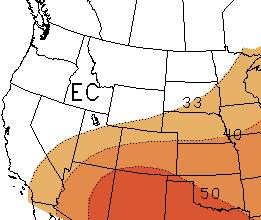 The Climate Prediction Center is calling for equal chances of above-, below-, or near-normal temperatures for the Wind River Region (see map below left).