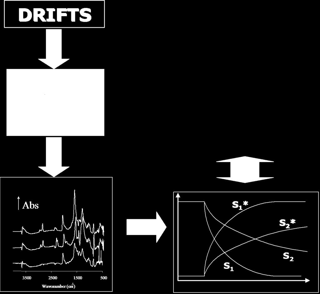 DRIFTS + MS + SSITKA (SSITKA: Steady-State Isotopic Transient Kinetic Analysis) Shannon and Goodwin, Chem. Rev., 90 (1995) 667.