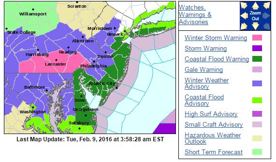 Snow and Coastal Flooding through this evening Hazards and Impacts: Coastal Flooding: With the persistent onshore flow, and a new moon yesterday, coastal flooding is expected at high tide today.
