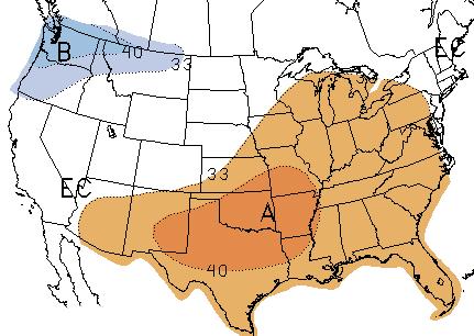 However, in January March 2009 (JFM) season, the forecast is for Equal Chances (EC) in the entire Intermountain West (Figure 10c), The enhanced likelihood of above average temperatures during the