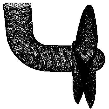 Figure 5a shows the mesh structure for the computational domain while meshed bow thruster was shown in Figure 5b.