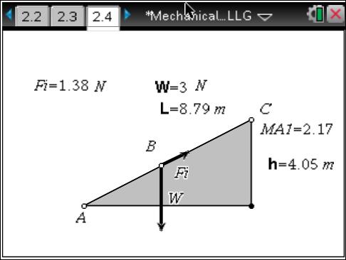 Q7. Verify the formula you figured out in Question 6 using the simulation on page 1.13. Problem 2: Another formula for the mechanical advantage of an inclined plane Move to pages 2.1 2.5. 12.
