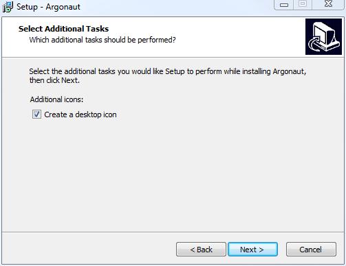 The Select Additional Tasks dialog box will appear - Check Create a desktop icon if you would like one.