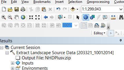 Double Click to open the output zip file and copy the geodatabase