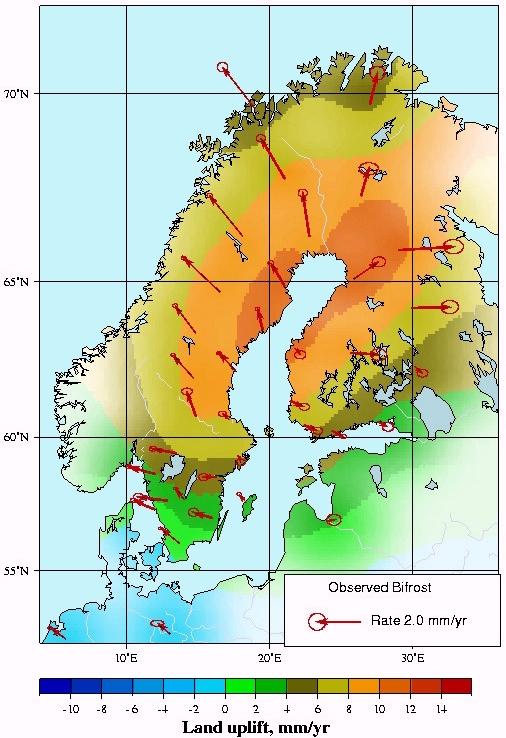 http://www.oso.chalmers.se/~hgs/docent/docans.html Figure 5.20 in Fowler (2005) shows that an asthenosphere viscosity of 10 21 Pa s is consistent with the uplift history in the Baltic.