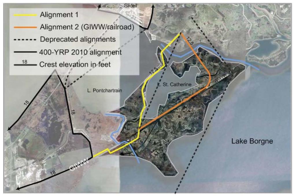 3. Impact of East Land Bridge Project on Storm Surge in the Vicinity of Mandeville The primary objective of the ELB project (Ben C.