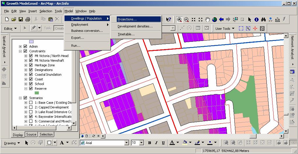 GIS environment. Implementation was finished in 2007, and the model is now fully functional.