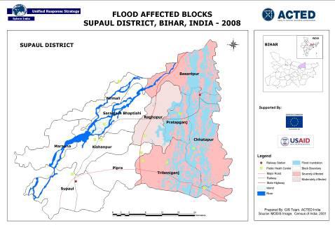 inundation in short span of time which can be used for planning and organizing the relief