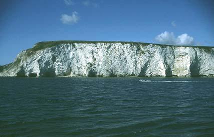 From a boat in the English Channel, you slowly approach the White Cliffs of Dover. You want to know how far you are from the base of the cliff.