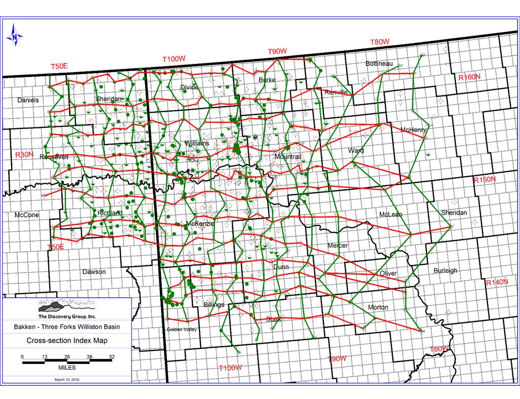 3. Stratigraphic Framework Create a regional grid of wells: Digital data Full