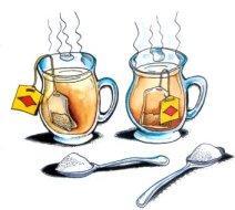 Sugar dissolving in tea