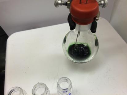 Reaction mixture turns from