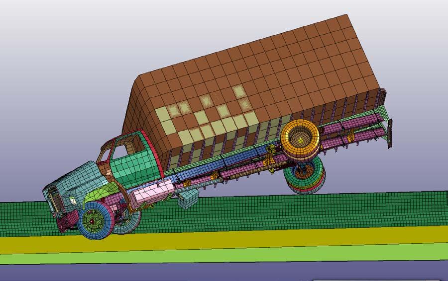 Figure 43: Vehicle Deformation Side View The Second method proposes that vehicle deformation absorbs a large amount of energy which means that this amount of energy will not be absorbed by the
