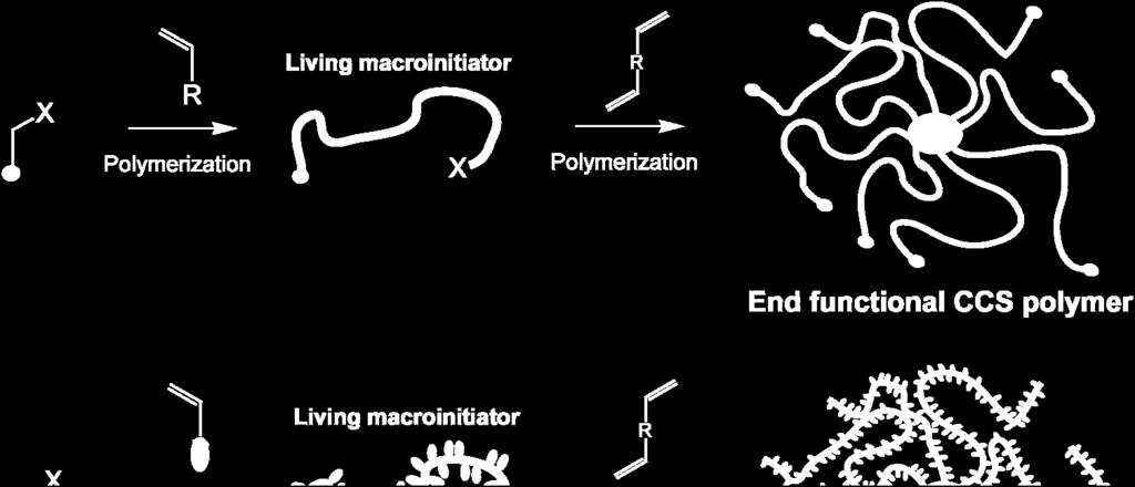 a controlled polymerization technique is used to prepare a