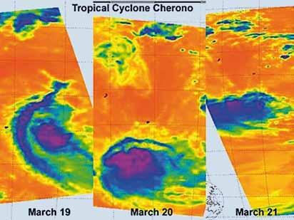 JRC Reference Report Figure 2: Multiple views on hydrology Figure 3: Multi-temporal representation Rapidly changing natural phenomena, such as meteorological cyclones, are tracked using time series