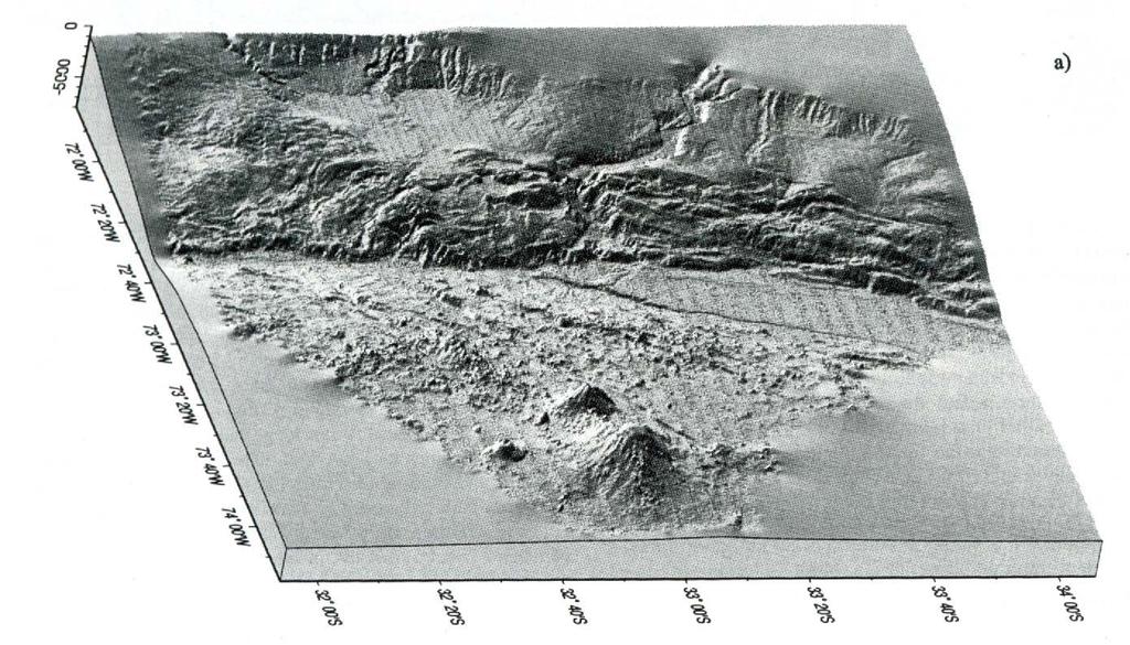 North JFR Submarine volcanos on the Nazca plate near to