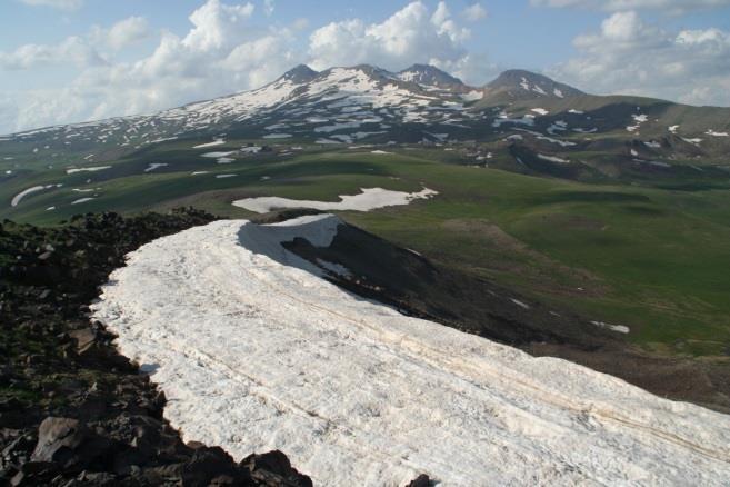 1 Artificial glacier created on Mount Aragats in 2010 (photo: A.