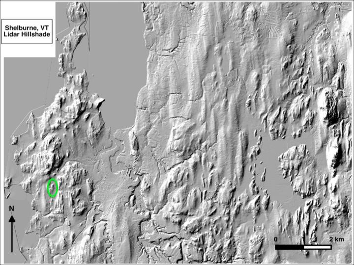 Figure 5. LiDAR hillshade map of the Shelburne Area.