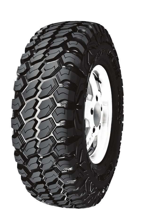 C OM M ERCIAL & L IGH T T RUCK DESER T H AWK X - M T Aggressive tread pattern Specialized formulated compound to maximize on road and off road performance and mileage Exceptional driving comfort