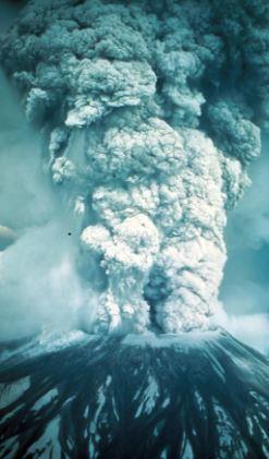 Figure 11 Magmas that are rich in silica produce violent eruptions. Violent eruptions, such as this one in Alaska, often produce a lot of volcanic ash.