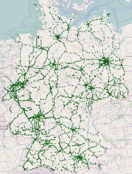 758 Computers in Railways XIV 1 Introduction The route network of the Deutsche Bahn AG (DB), with its 34,000 km and 72,000 points ( points in these documents means locations of track bifurcations),