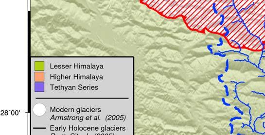 units [Searle and Godin, 2003] and modern glaciers [Armstrong et al., 2005].
