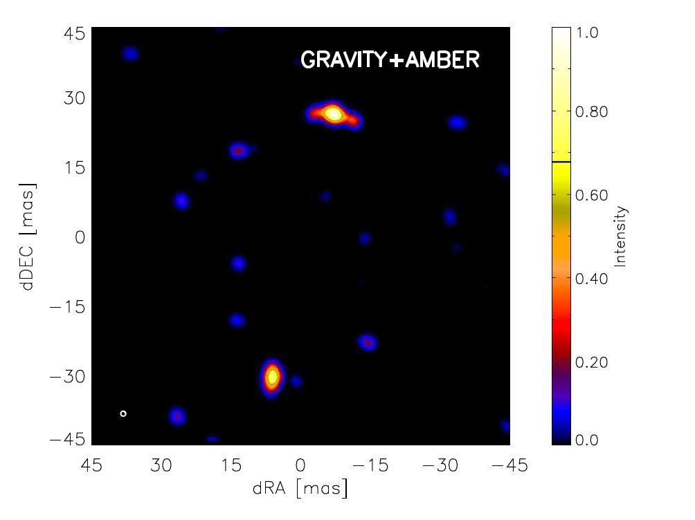 VLTI/Gravity observations of an MYSO Kraus+ 2017 IRAS 17216-3801 First massive binary young