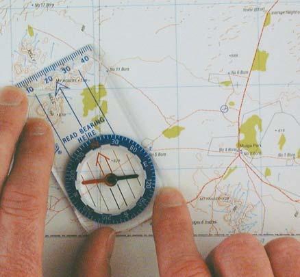 Or you can use your map and compass in this way: 1.