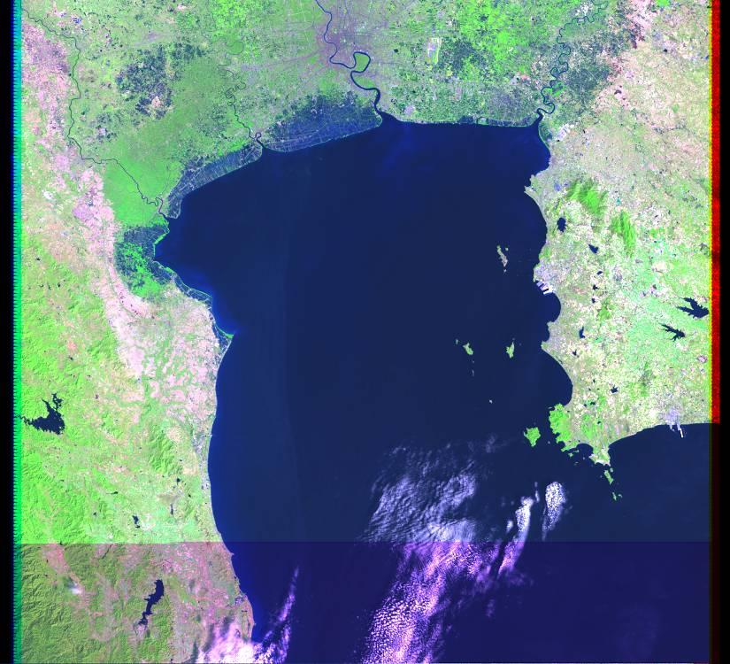 IMAGE ACQUIRED JANUARY 8, 2002 Chao Phraya River delta, Thailand, Asia LAT. 13 00 N, LONG.