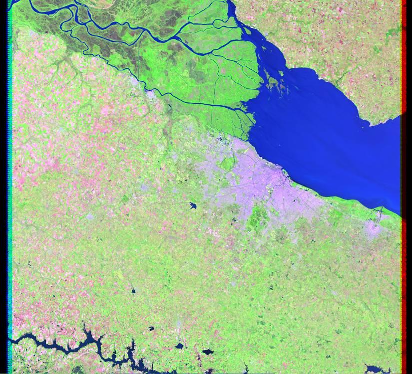 IMAGE ACQUIRED DECEMBER 23, 2001 Rio Parana River Delta, Argentina, South America. LAT. 34 36 S, LONG.