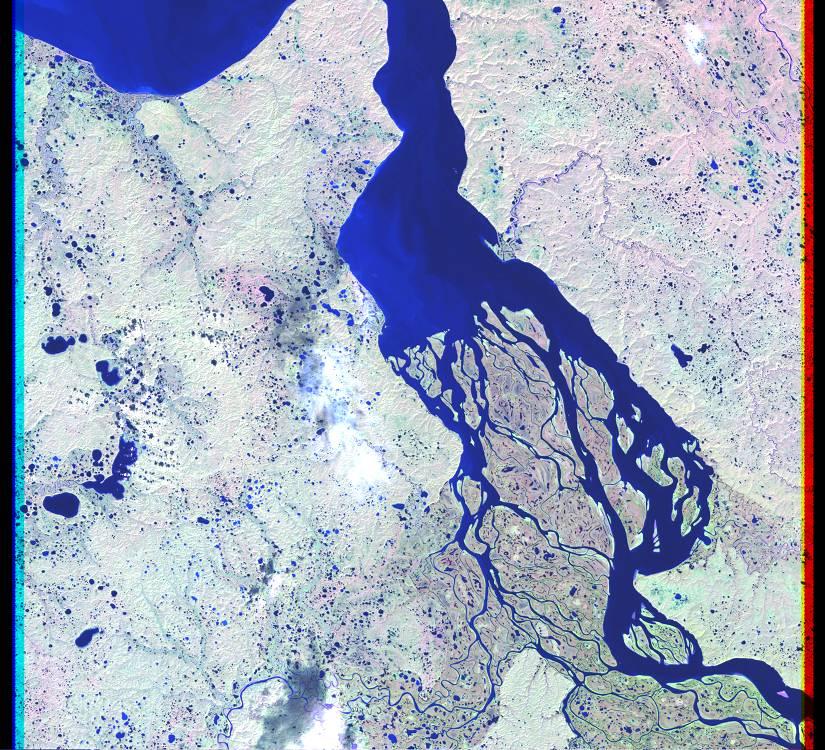 IMAGE ACQUIRED SEPTEMBER 8, 1999 Yenisey River Delta, Siberia, Asia LAT. 70 55 N, LONG.