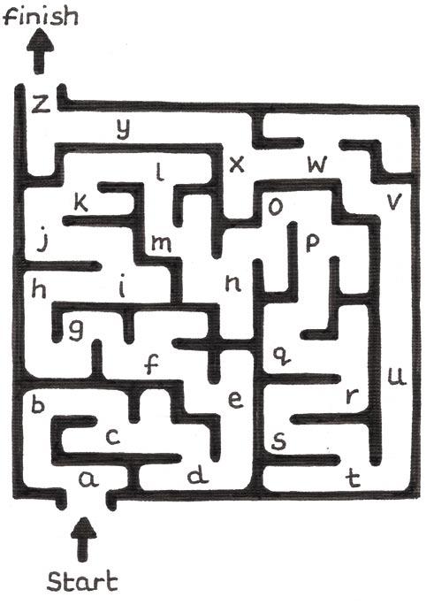 Complete the Alphabet Maze by