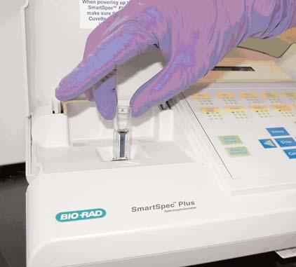 INSTRUCTOR'S MANUAL Setting up the SmartSpec Plus Spectrophotometer Operation of the SmartSpec Plus is easy and intuitive. Brief instructions have been provided throughout this procedure.