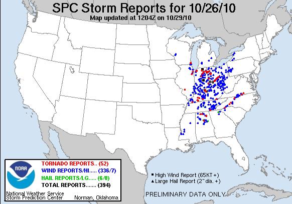 The Historic Storm of 24-26 October 2010 By Richard H. Grumm National Weather Service 1. INTRODUCTION An historic storm impacted much of the United States from 24-26 October 2010.