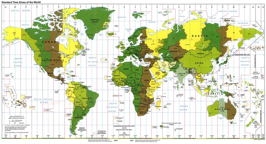 Time Zones http://www.lib.utexas.edu/maps/world_maps/time_zone_world_98.