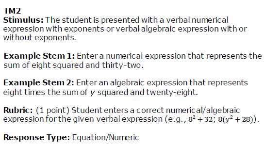 Example: Write the expression for 5 less than the product of and a number x and evaluate it when x = 7.