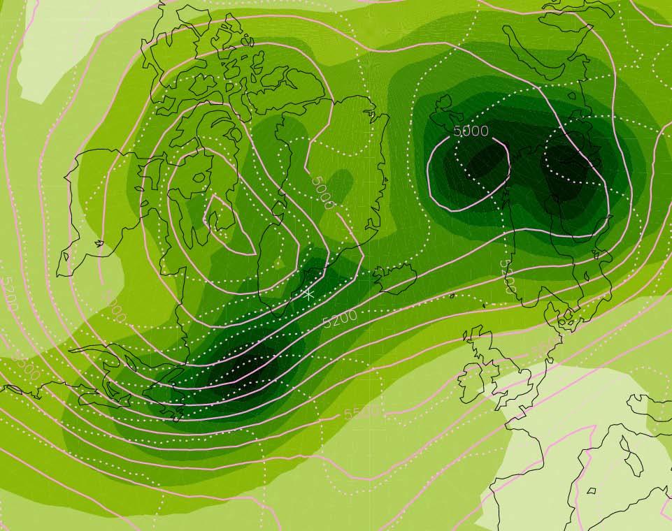 CASE 22: Classic Deepener SLP, 500 hpa height (solid) and 1000-500 hpa thickness