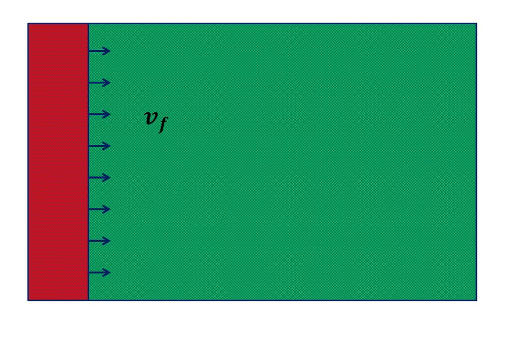 (a) front propagation in an empty domain (b) expansion of an advantageous species Figure 1.1: A sketch of two initial conditions resulting in a Fisher wave with Fisher speed v f.