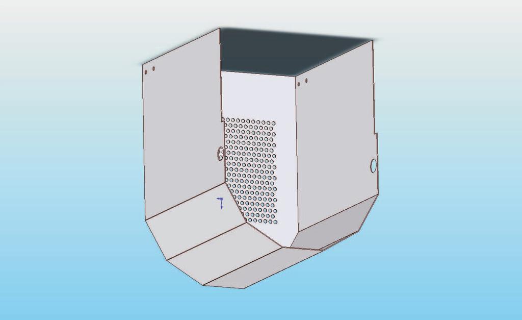 Because the model does not contain the front panel, this plate is modeled additionally in SolidWorks, see Figure 4.3.
