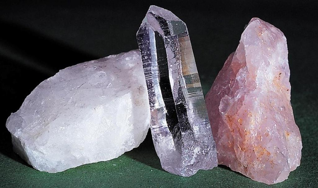 Various colors of quartz, SiO 2 2- Streak The color of the